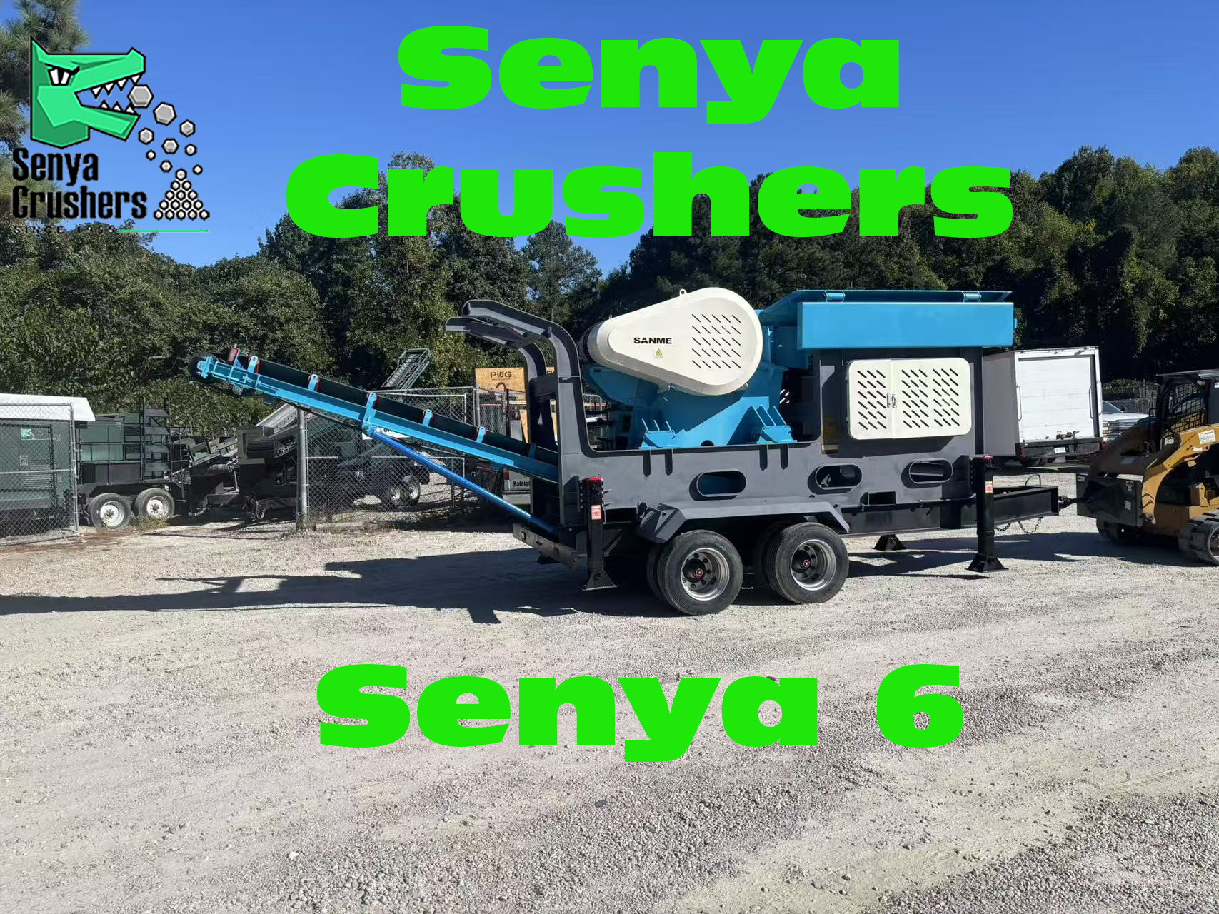 a rock crusher machine with a sign that says sanya crushers on it